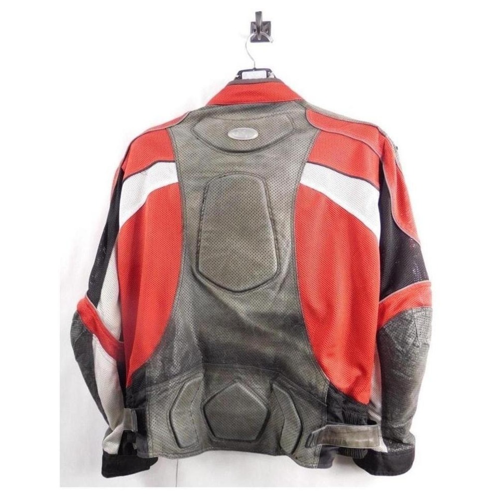 Field Sheer Men's Black White Red & Grey Padded Motorcycle Jacket Sz. 2XL - Picture 2 of 6